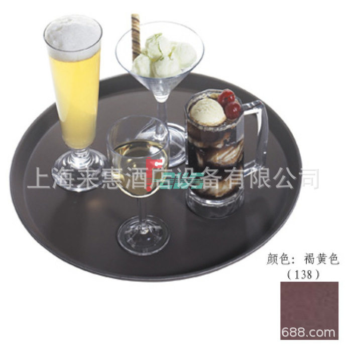 CAMBRO 900CT-138 9"圆形防滑托盘(褐黄色)