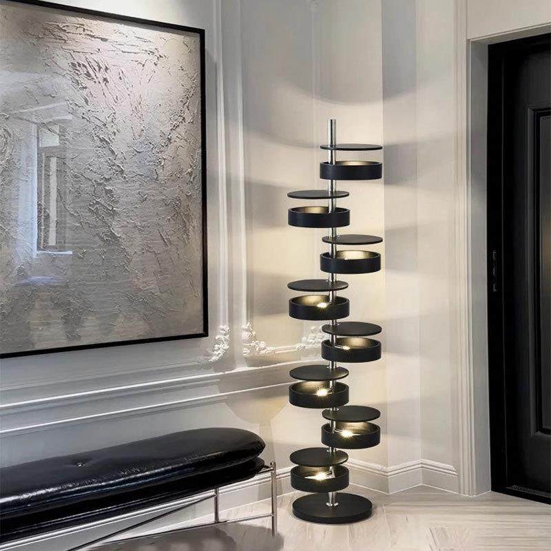 意式极简流水落地灯客厅卧室书房设计师高端艺术摆件装饰氛围灯具