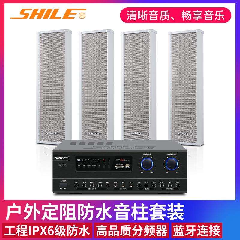 会议音箱定阻防水音柱狮乐双6.5英寸BX207户外公共广播音响系统