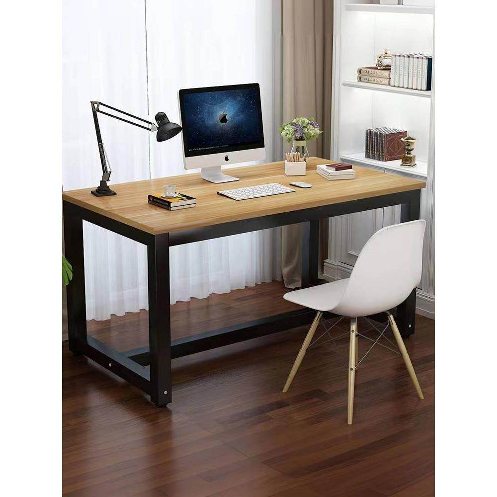 加固钢木电脑桌台式桌加长双人简约现代家用经济电竞卧室办公书桌