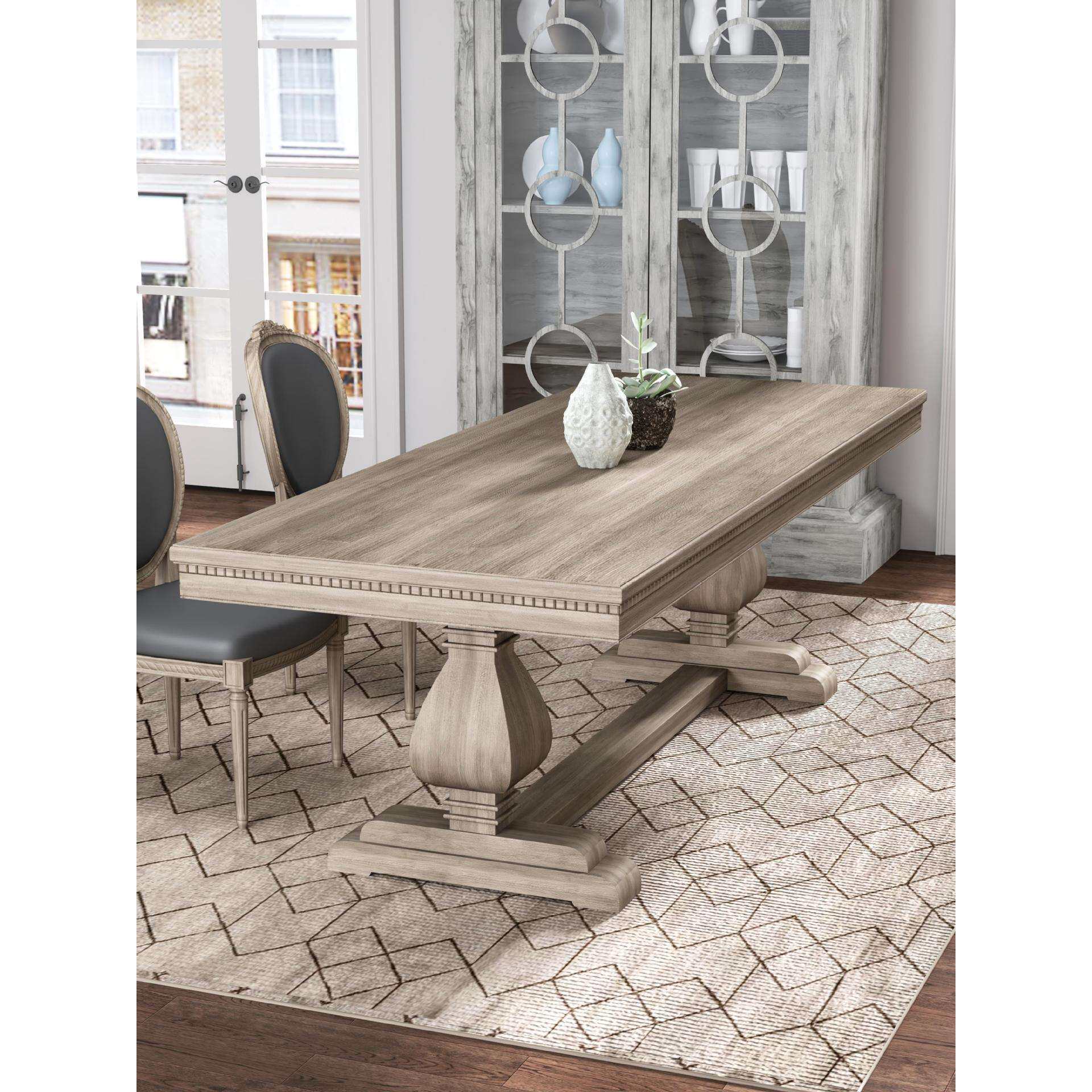 美式实木做旧餐桌椅组合复古乡村长方形桌子法式客厅家用长桌饭桌