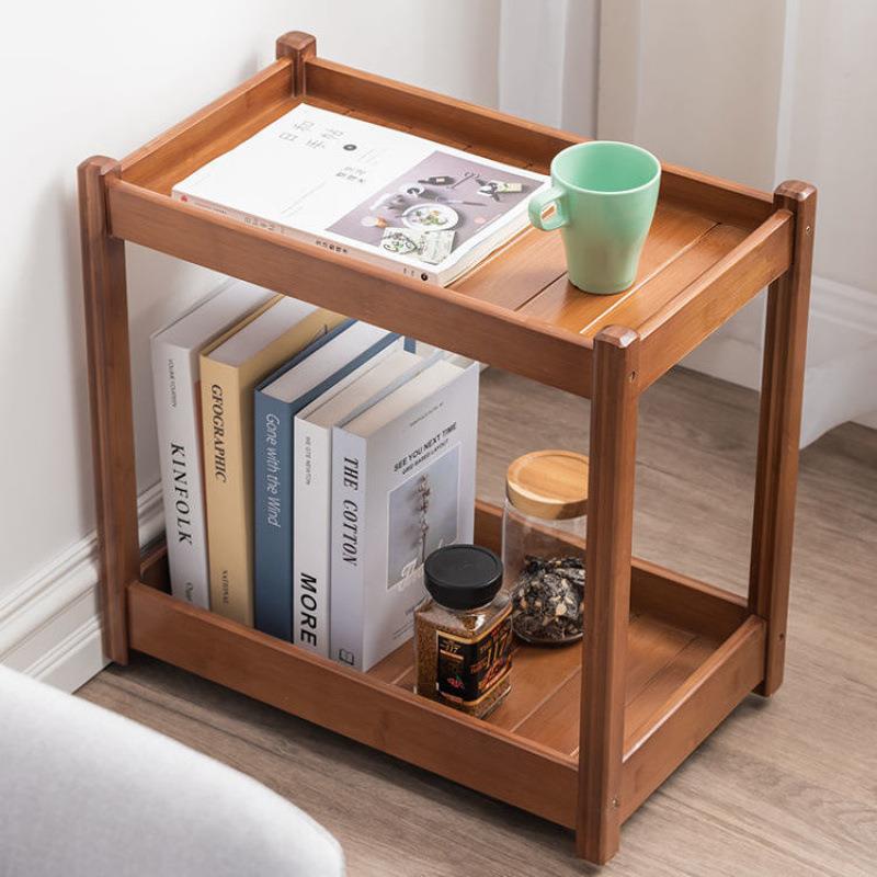 黑胡桃樱桃木边几实木带轮茶台茶桌可移动茶几家用小推车沙发边新