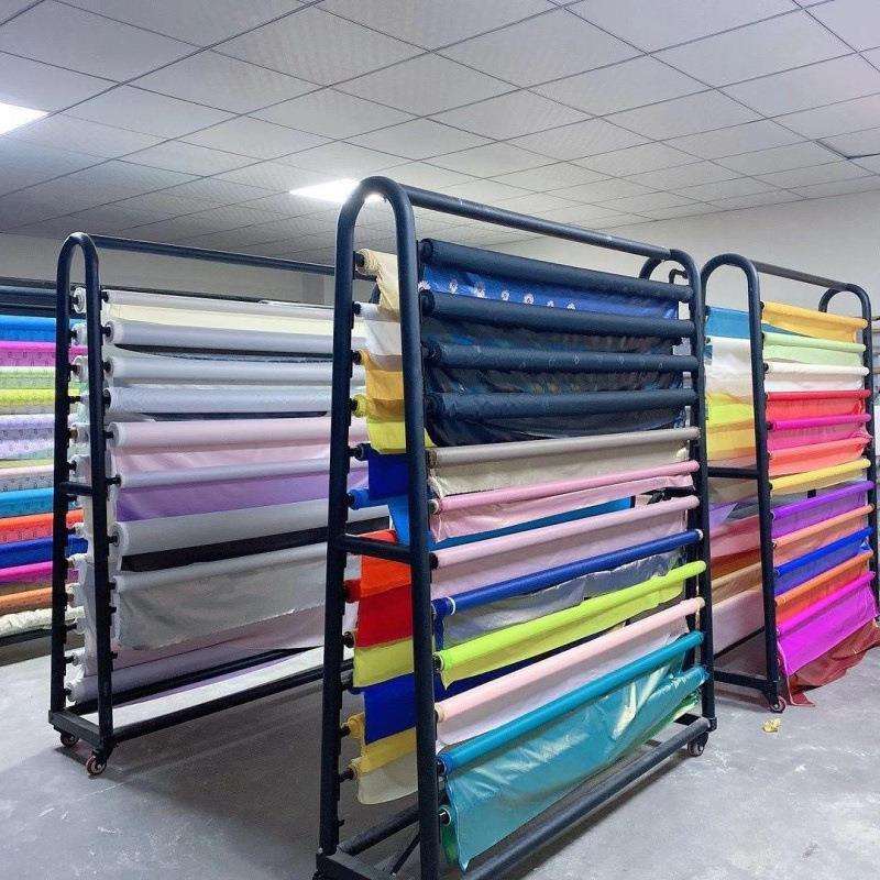面料架架皮革架纺织型展示架色卡黑色样布架中岛移动桌布架面料