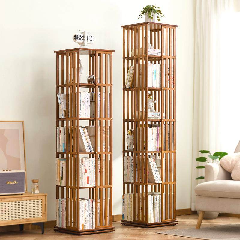 旋转书架书柜落地靠墙置物架儿童简约收纳架玩具柜展示柜简易多层