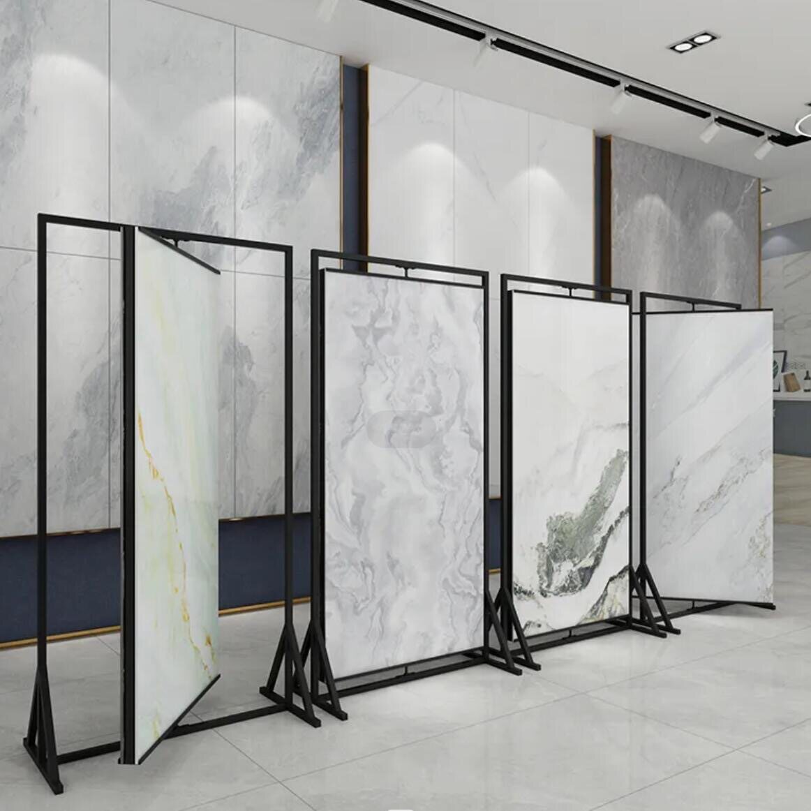 双面可旋转立式瓷砖地板样品展架