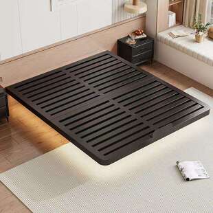 铁艺悬浮床现代简约无床头铁架钢架主卧双人床榻榻米排骨架悬空床