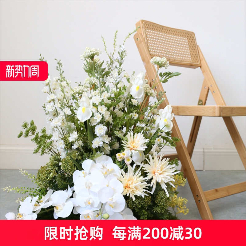 仿真蝴蝶兰花艺造景摆件橱窗展台花堆角落软装花丛拍照置景假植物