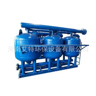 全自动浅层砂过滤器多罐体并联撬装发货PLC触屏控制系统