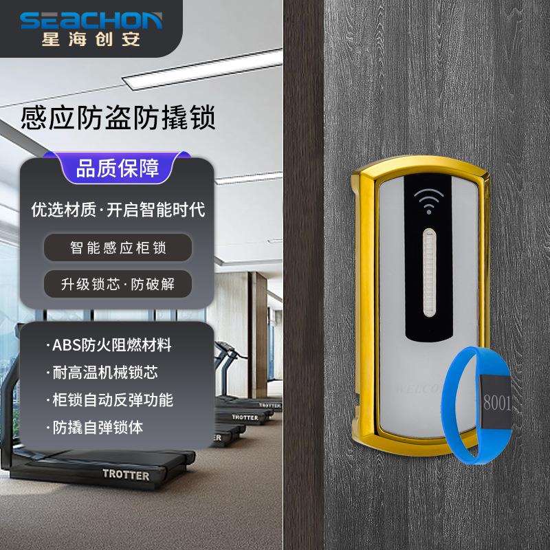 智能感应式浴室健身房更衣储物柜电子磁卡感应桑拿锁工厂