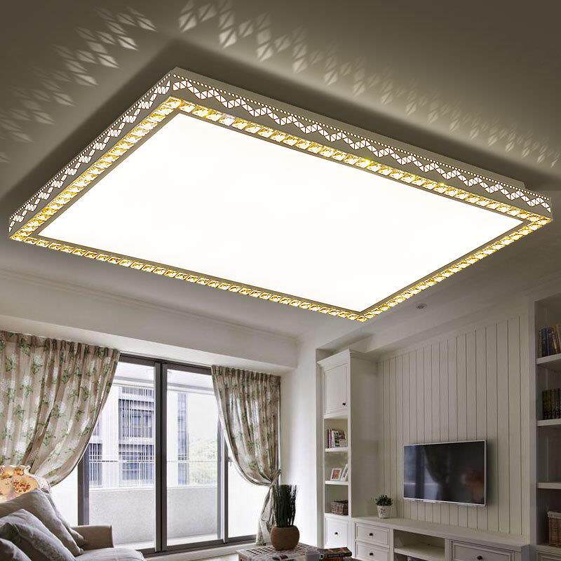 led吸顶灯亚克力灯长方形客厅灯大气主卧室餐厅灯调色圆舞曲灯具