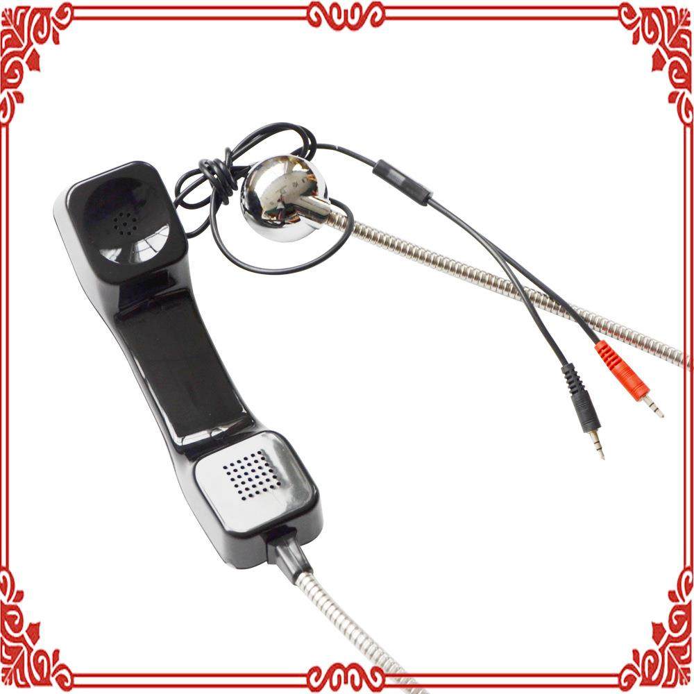 方形听筒手柄3.5双音频接口自助终端设备方形音频工业手柄听筒