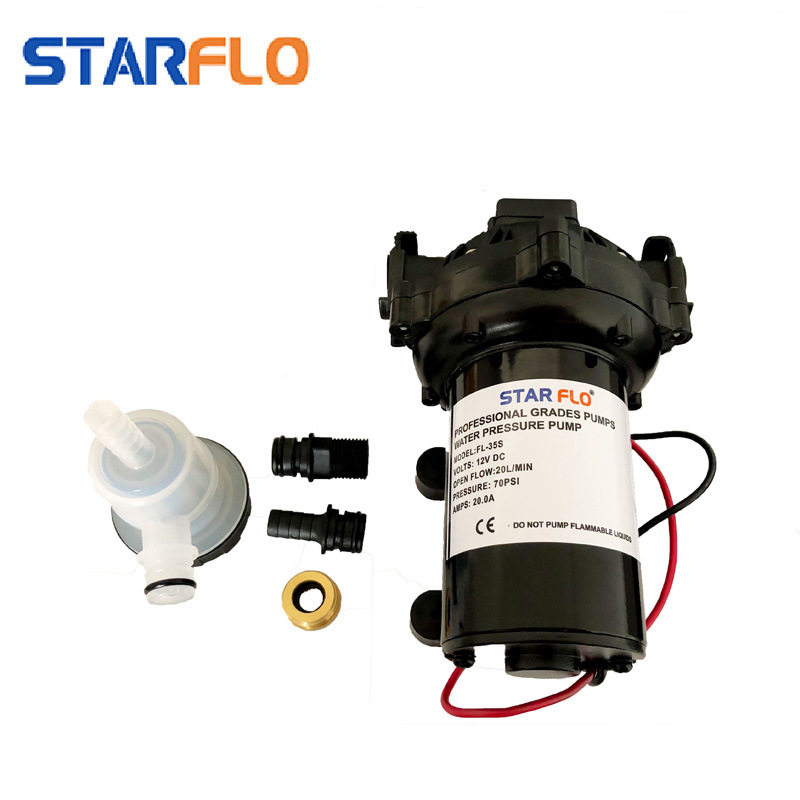 清洗套装12v24v直流5隔膜泵房车泵游艇泵增压泵自吸泵高压清洗泵