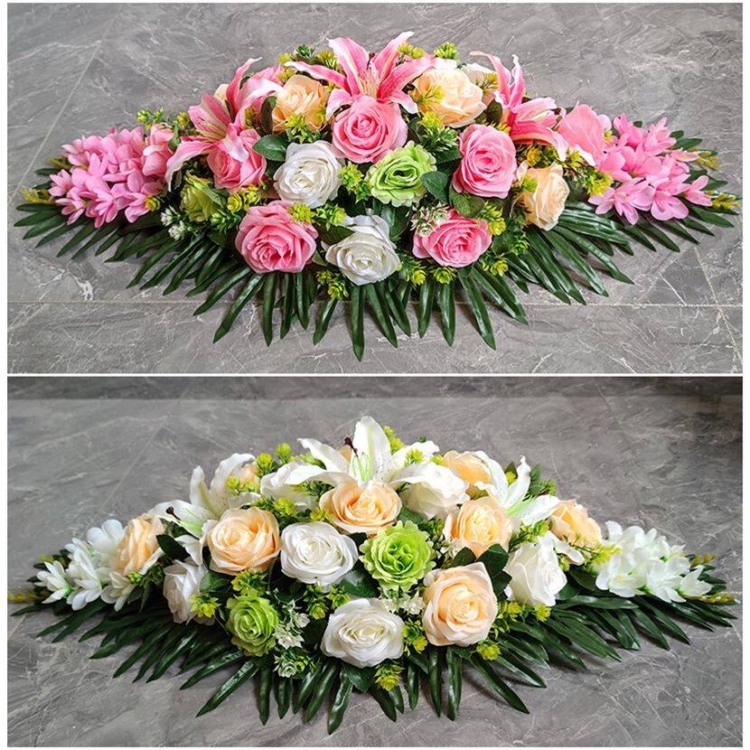 会议桌花仿真花摆件会议室仿真桌花签到台桌面摆设装饰台花假花摆