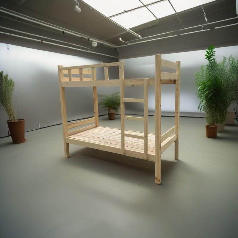 橡木加厚加粗组合床单人床双高低床子母床上下床松木实木上下铺