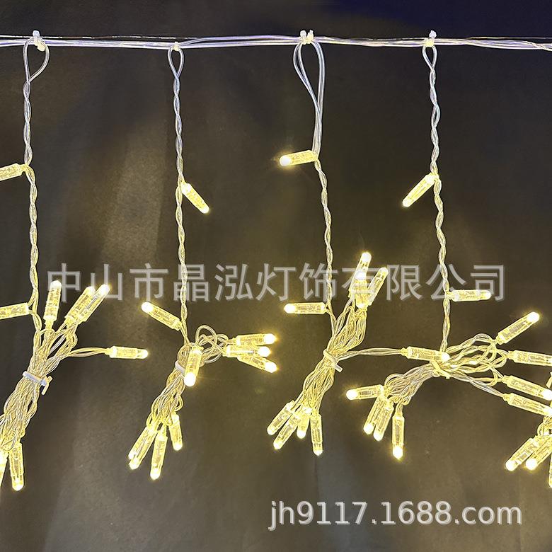 PVC线灌胶窗帘灯低压24V商场走廊装饰LED窗帘冰条灯横长5m高1m