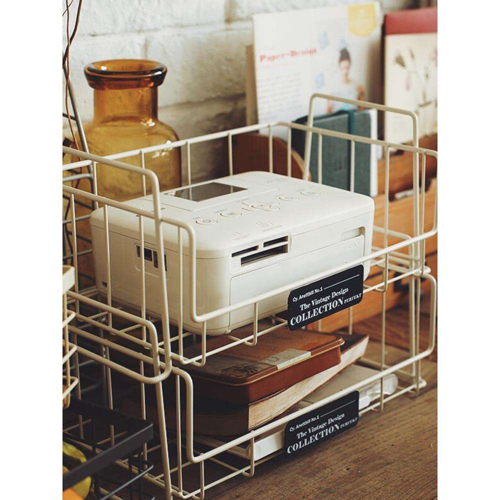 5YA1叠叠。可叠放铁艺小号置物架厨房台面网格收纳篮多层杂物