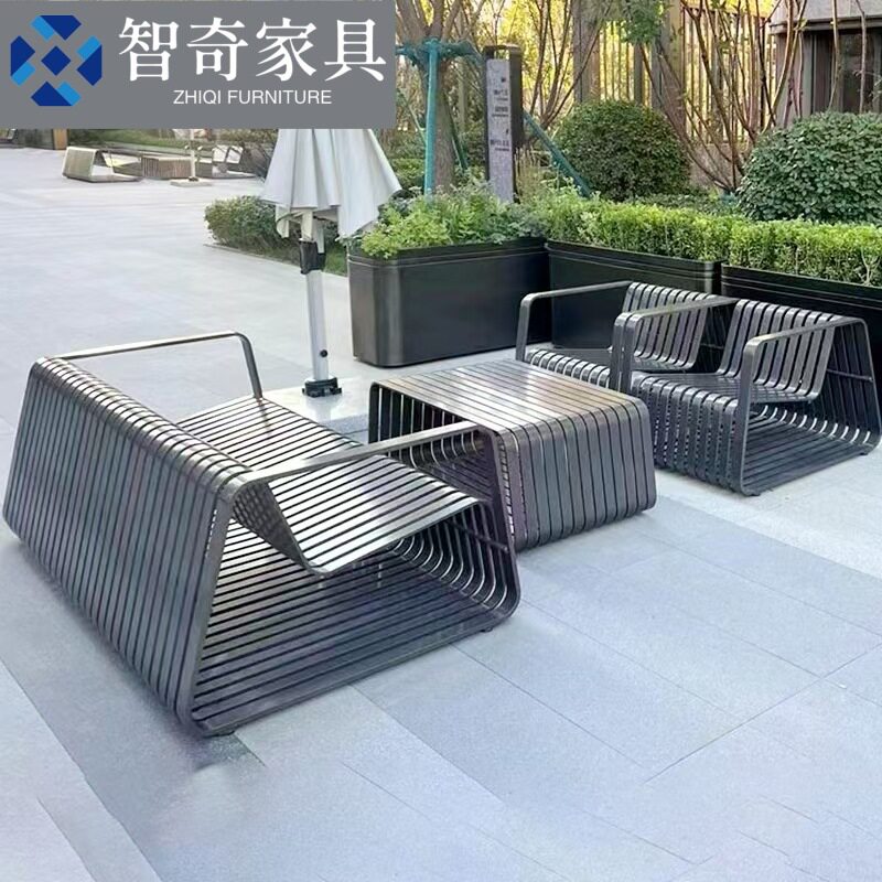 户外沙发茶几组合铝合金桌椅酒店花园室外防水防晒庭院休闲沙发