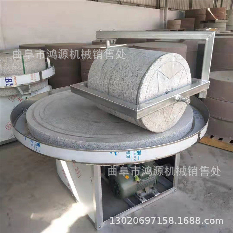 手推老式石碾子花岗岩石电动型石碾单辊双辊石碾子