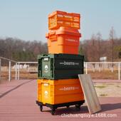 BEAMS日式 折叠车载尾后备整理储物大号户外露营50L20升塑料收纳箱