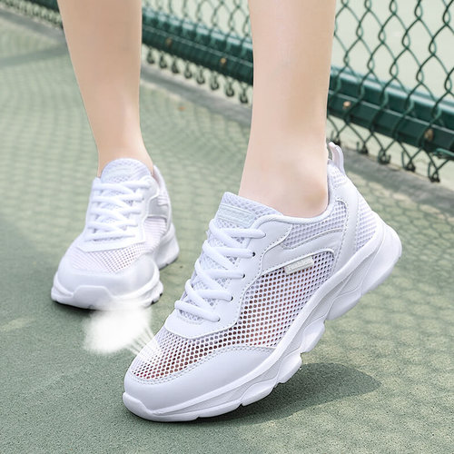 夏季新款女鞋镂空透气单网运动鞋
