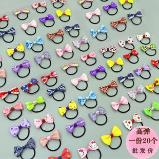 批高弹韩国公主蝴蝶结儿童发绳不伤发圈皮筋宝宝小孩女童可爱扎头