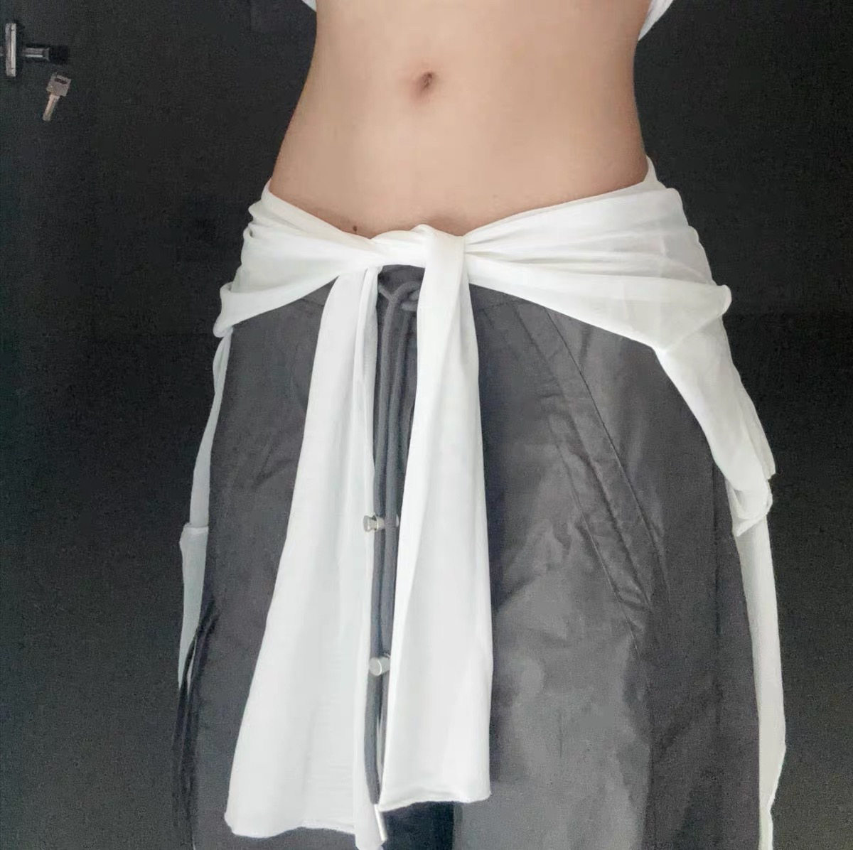 爵士舞屁帘腰封女叠穿屁帘肚皮舞屁帘嘻哈屁帘腰封百搭显瘦腰搭