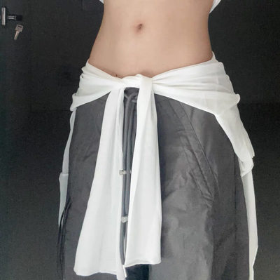 爵士舞屁帘腰封女叠穿屁帘肚皮舞屁帘嘻哈屁帘腰封百搭显瘦腰搭