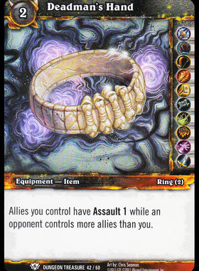 魔兽卡牌 DUNGEON TREASURE 42 英闪白卡 Deadman's Hand