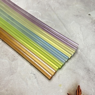 极光钻美人鱼透明色陶瓷蜡透明彩色胶棒7MM配合胶枪火漆印章制作