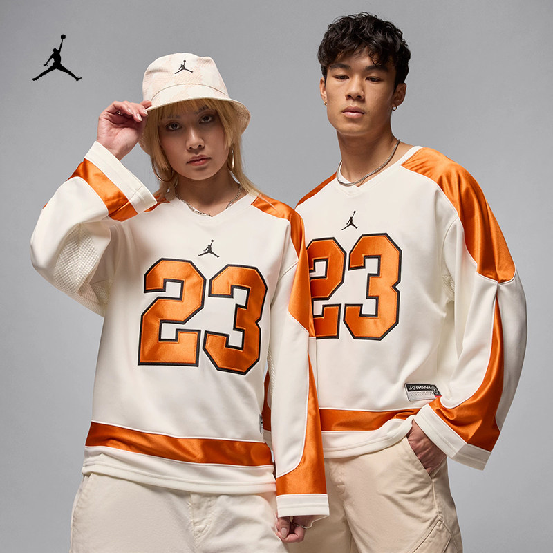 耐克/NIKE JORDAN男子运动宽松休闲学院风冰球球衣HV0110-010-133