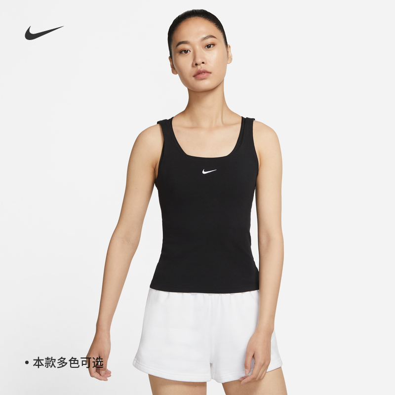 耐克/NIKE女子运动训练休闲透气小勾子吊带背心DH1346-010-100