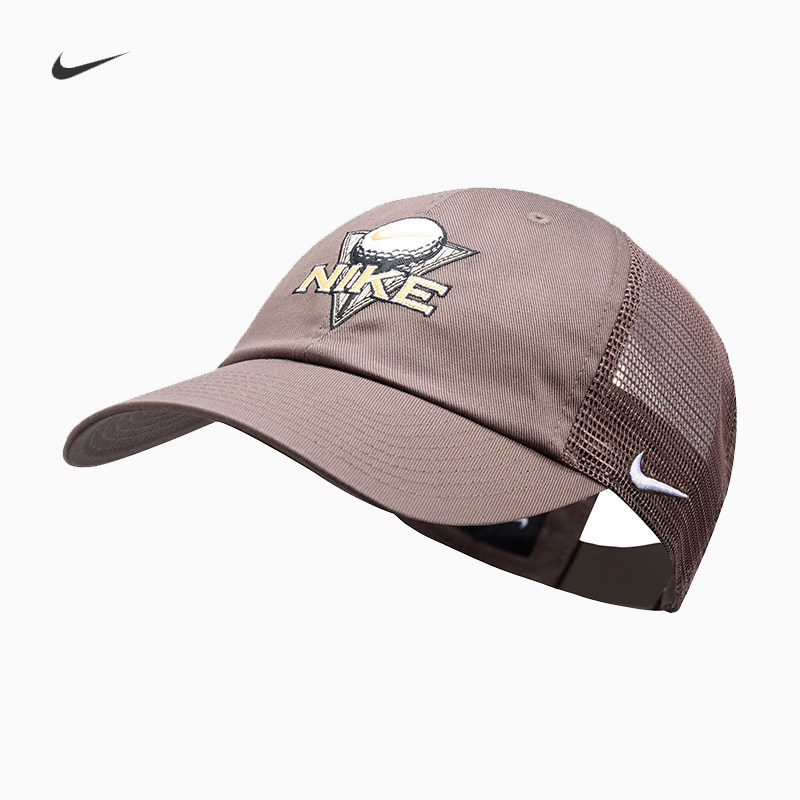耐克/NIKE透气高尔夫卡车运动帽拼接网眼刺绣鸭舌帽IR0953-004
