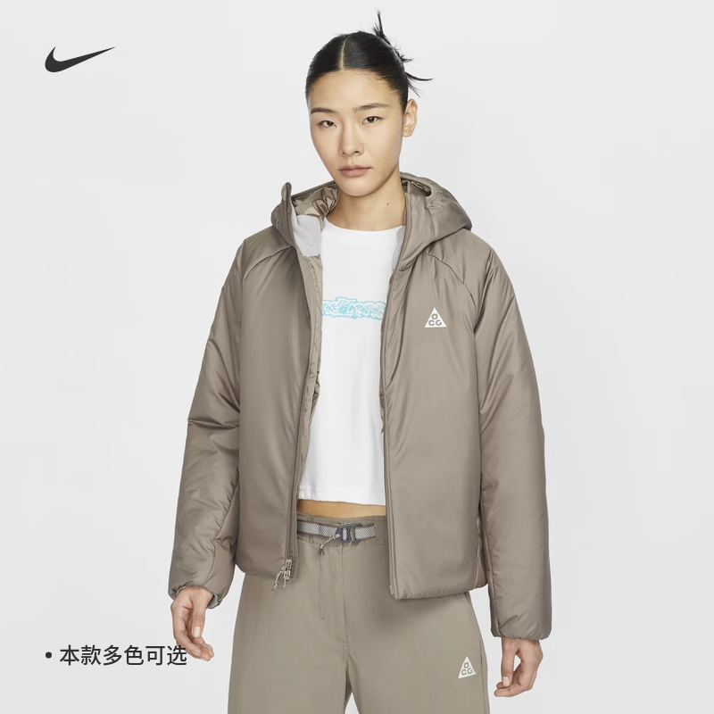 耐克女子休闲防风保暖户外棉服