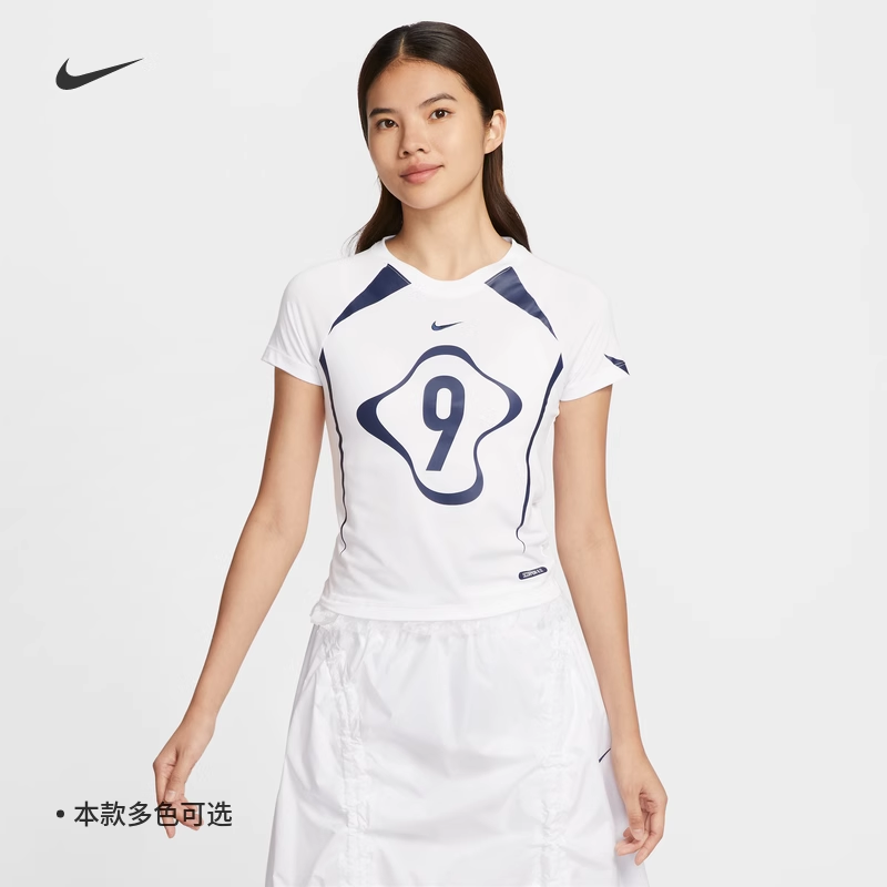 耐克女子复古蕾丝印花短袖T恤