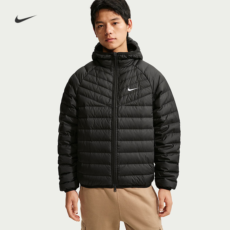 耐克/NIKE男子运动宽松休闲风行者轻便羽绒服外套JA0742-010-097