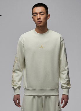 耐克/NIKE JORDAN男子运动休闲马年限定加绒圆领卫衣IQ3950-020