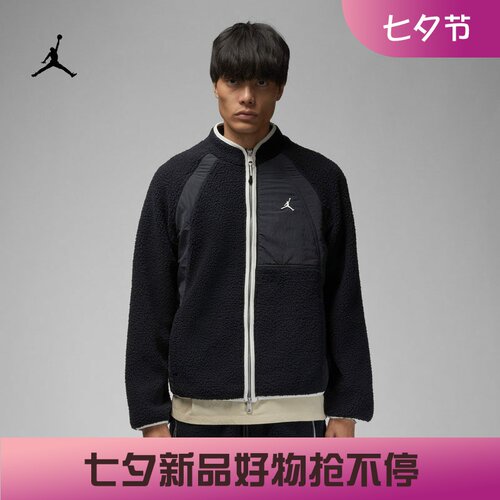 耐克男子运动休闲羊羔绒立领外套