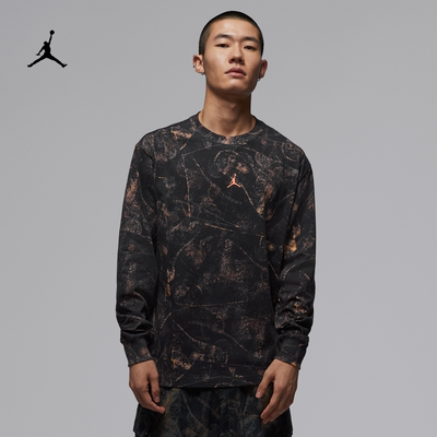 耐克/NIKE JORDAN男子运动宽松休闲迷彩印花长袖T恤IF3047-010