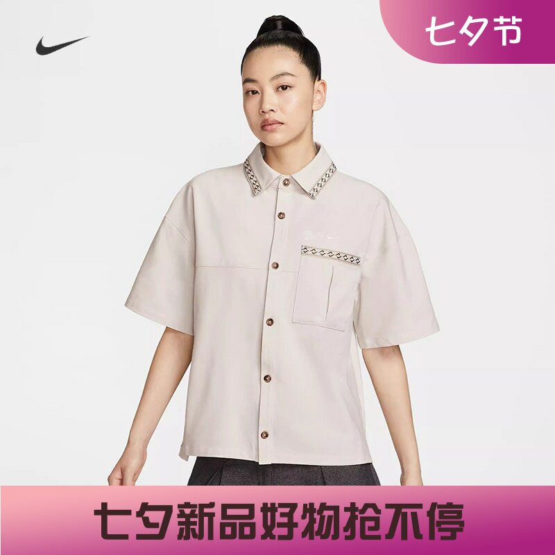 耐克女子宽松大坂直美短袖衬衫