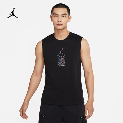 耐克/NIKE JORDAN男子运动休闲透气纯棉篮球背心DV6277-010-133