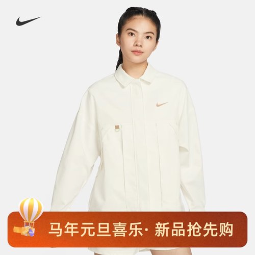 耐克女子休闲防风印花梭织夹克