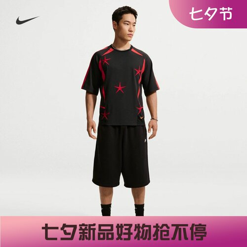 耐克/NIKE男子运动宽松休闲足球风美式复古短袖T恤IO1676-010-319