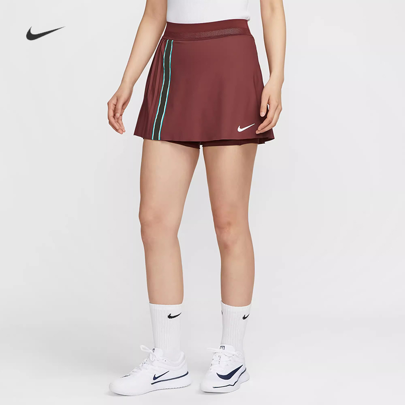 耐克/NIKE女子运动休闲速干透气网球半身裙短裙FZ6767-619-515