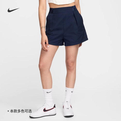耐克女子新款拉链高腰梭织短裤