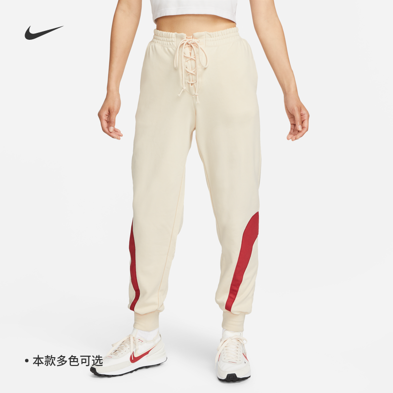 耐克/NIKE女子运动休闲复古大勾子收口针织长裤DQ6227-010-219