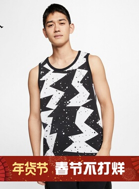 耐克/NIKE JORDAN男子泼墨印花篮球运动背心无袖T恤CJ6231-010