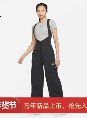 耐克/NIKE JORDAN女子运动休闲复古机能风背带长裤DQ4543-010-712