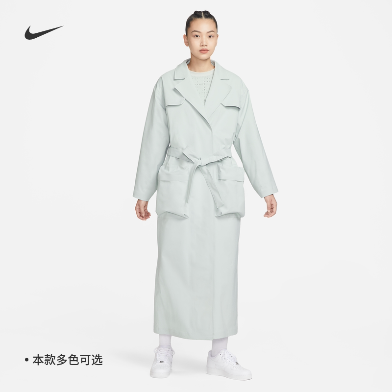 耐克女子运动休闲长款风衣外套