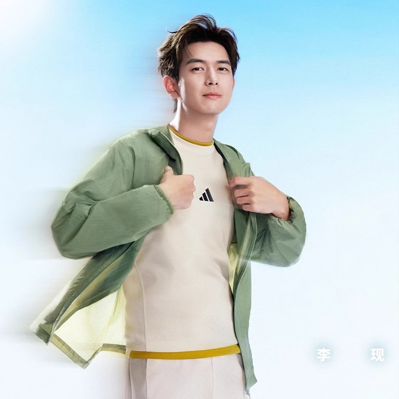 阿迪达斯男子轻薄防晒衣夏季连帽夹克运动皮肤衣JZ8401 JZ8403