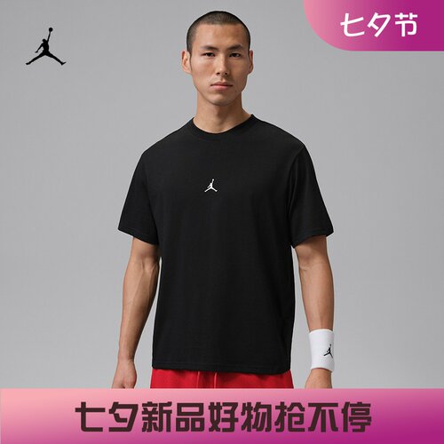 耐克/NIKE JORDAN男子速干透气圆领运动短袖T恤IB6758-010-100
